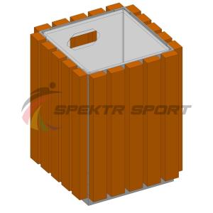 Купить Урна металлическая в деревянной обрешетке SP МФ400 в Омске 